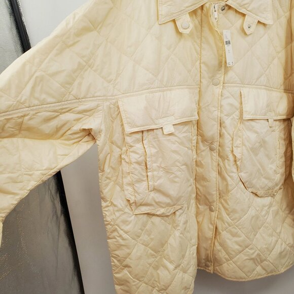 Anthropologie Lightweight Quilted Shacket Women Size XL NWT Button Up - Picture 4 of 15